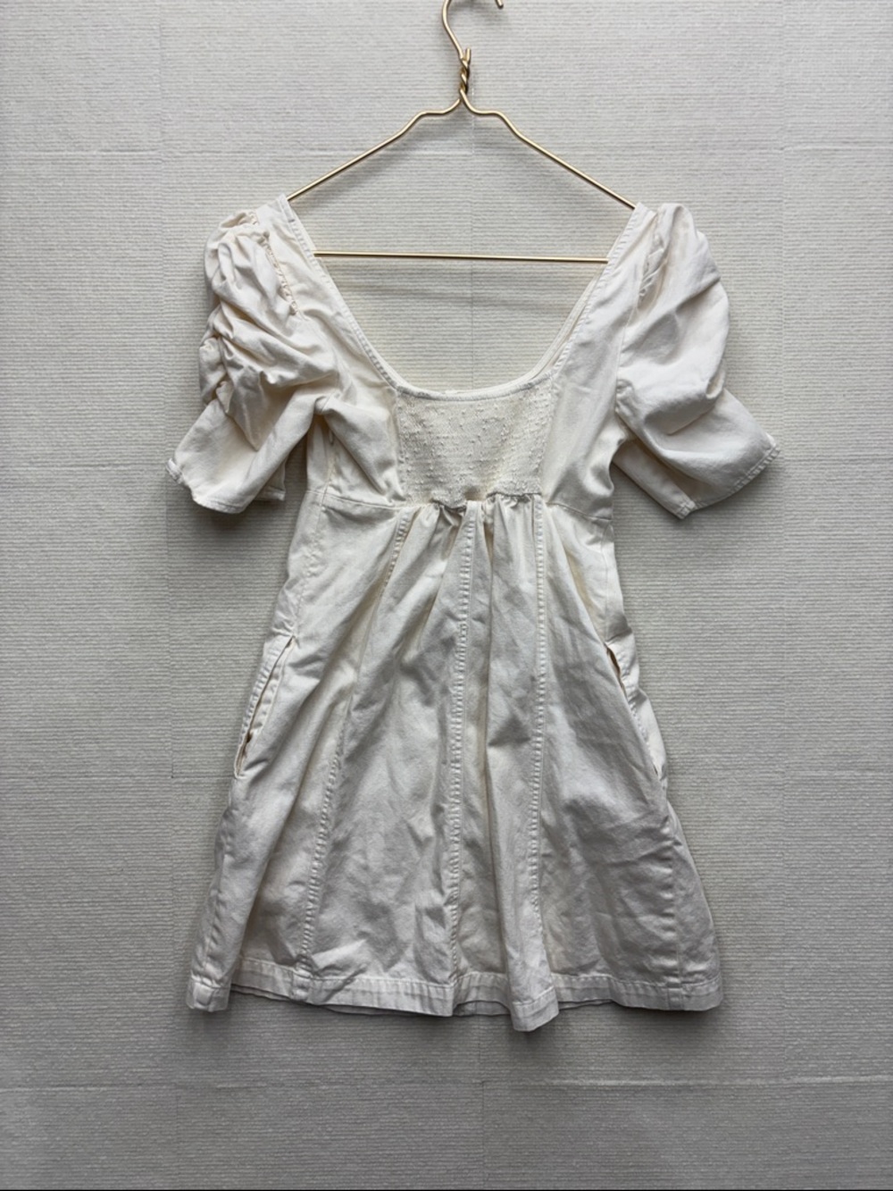 Free People | Puff-Sleeve Cotton Mini Dress
